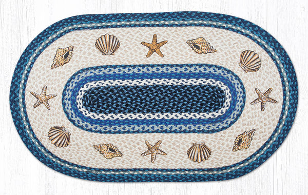 OP-362 Sea Shells Oval Rug