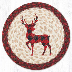 MSPR-864 Red Plaid Deer 10" Trivet