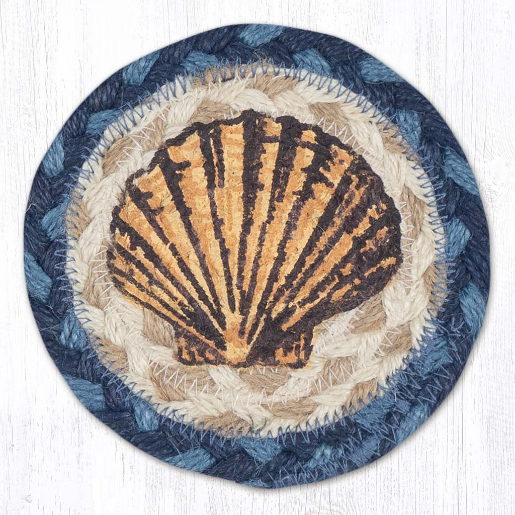 IC-362 Aqua Shell Individual 5" Coaster