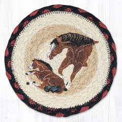 LC-319 Mam and Pony 7" Round Trivet