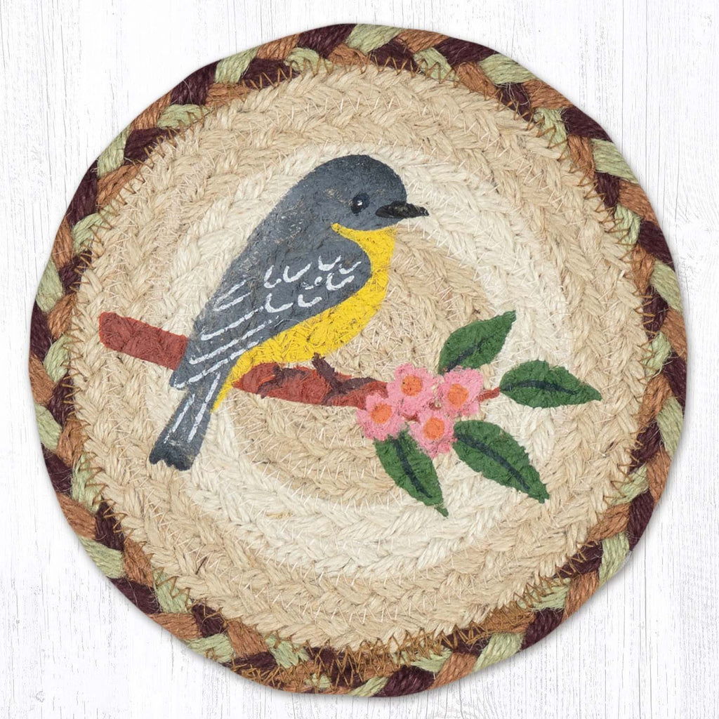 LC-413 Finch with Flowers 7" Round