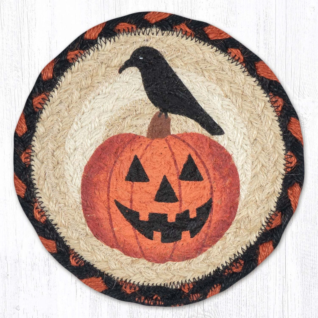 LC-590 Crow Pumpkin 7" Trivet