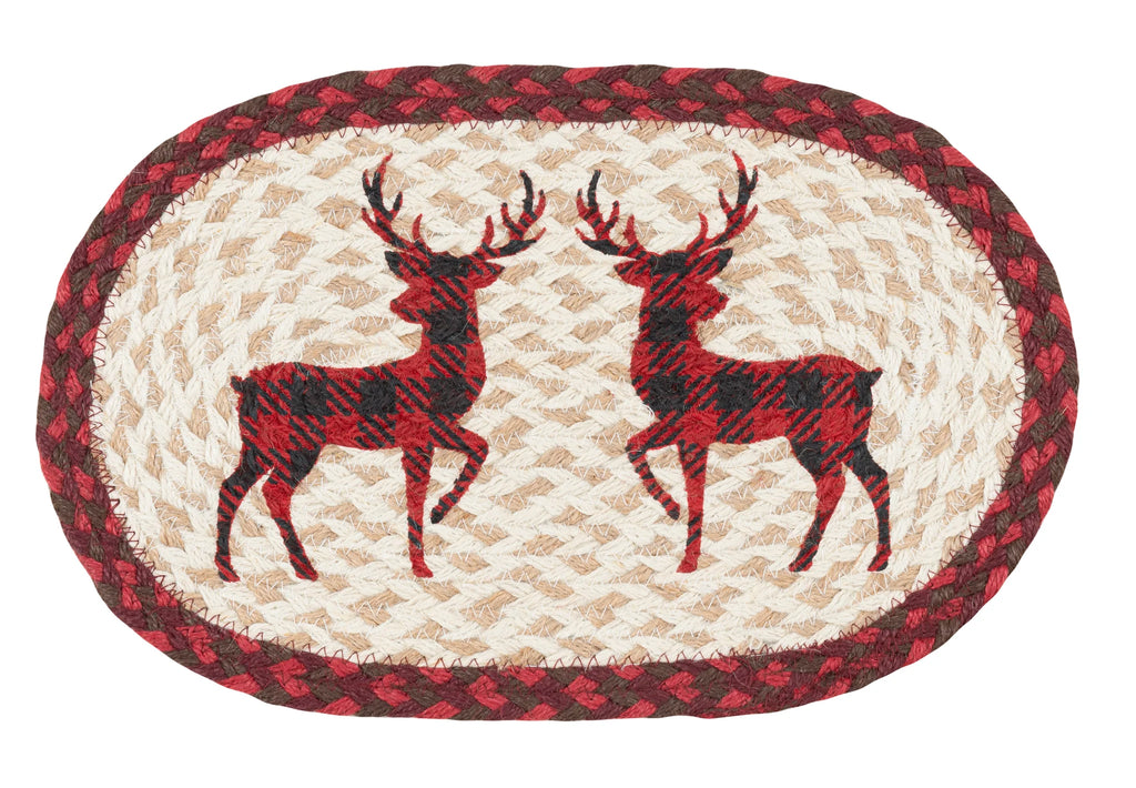 MSP-864 Red Plaid Deer Swatch 10"x15"