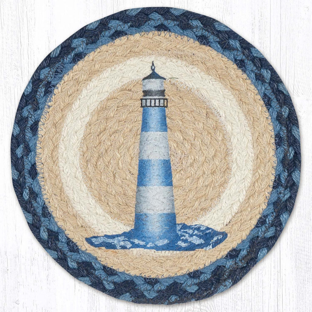 MSPR-362 Blue & White Lighthouse 10" Trivet