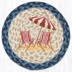 MSPR-362 Red Beach Chair 10" Trivet