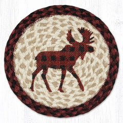 MSPR-864 Red Plaid Moose 10" Trivet