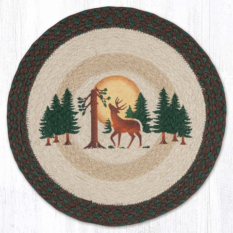 PM-RP-922 Full Moon & Deer Round Placemat