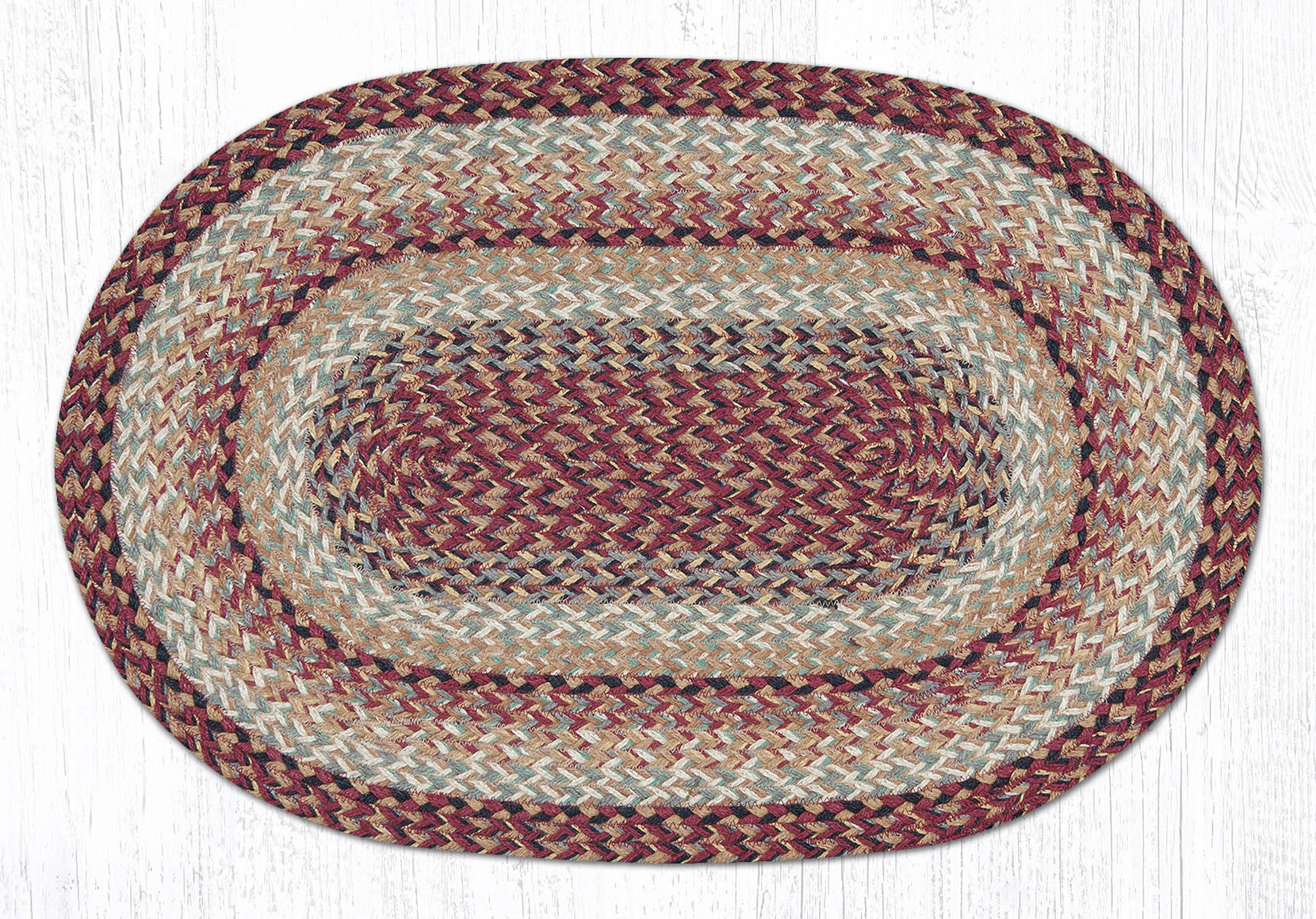 C 9-95 Burgundy Braided Rug