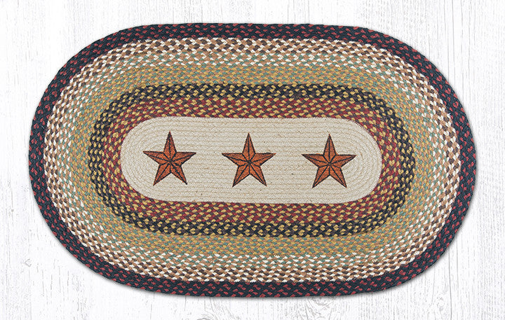 OP-019 Barn Stars Oval Rug