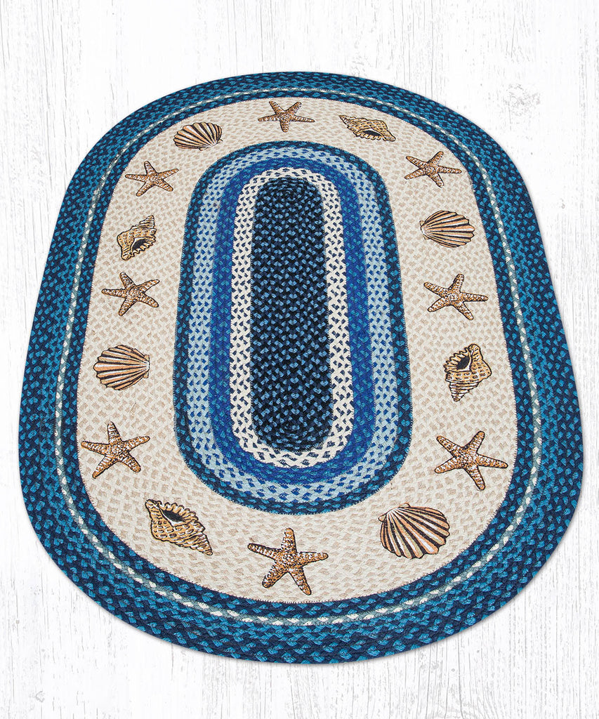 OP-362 Sea Shells Oval Rug